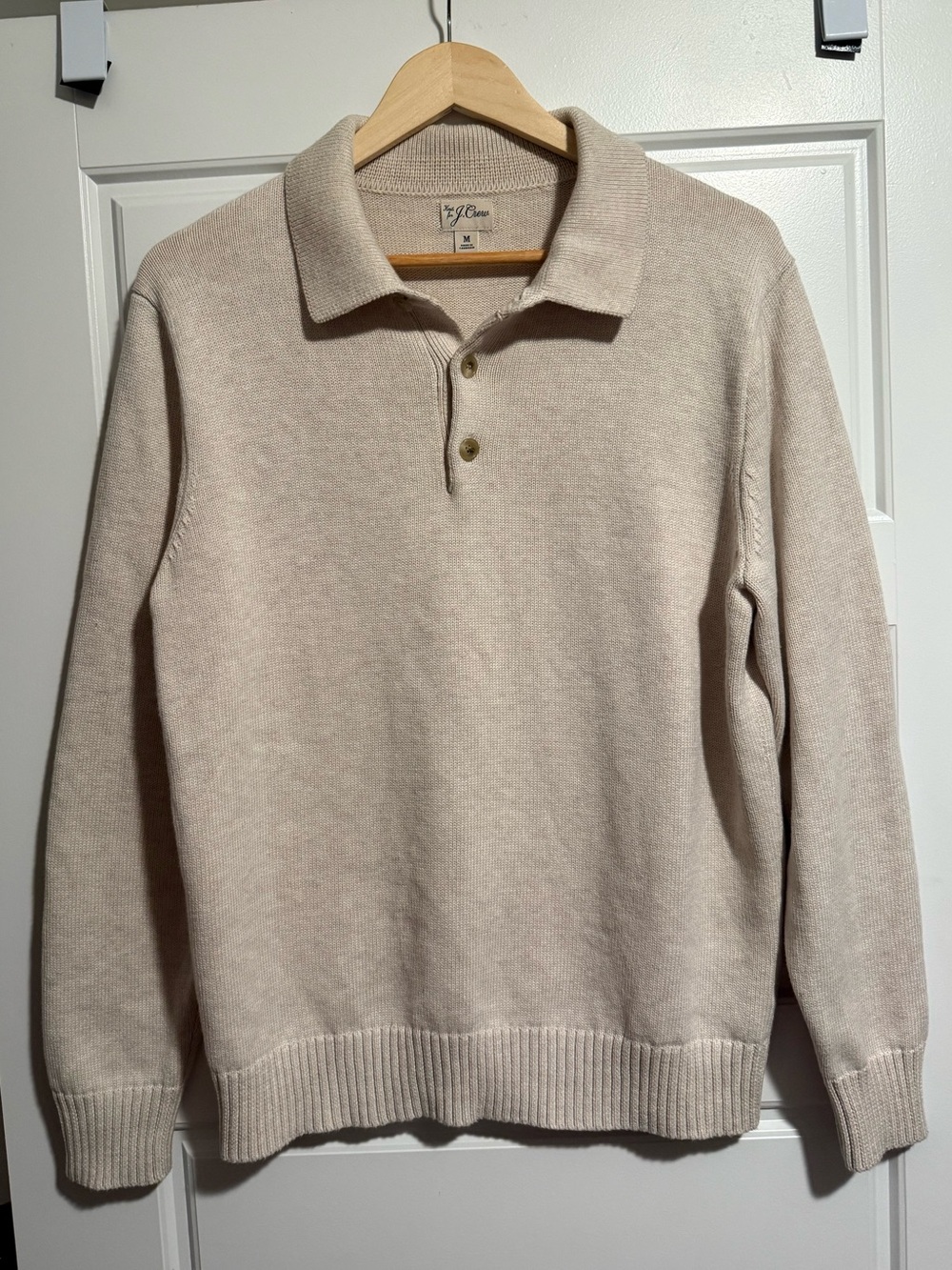 J Crew Heather Natural Heritage Cotton Sweater Polo